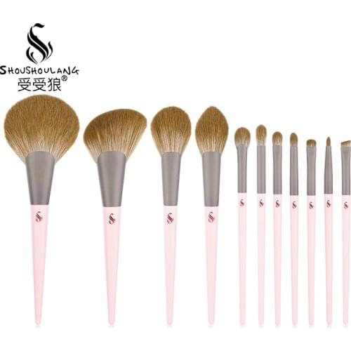 Shoushoulang Professional Make Up Brush Set Soft Corn Fiber Face Powder Eye Shadow Eyebrow Brush Makeup Brush Kit