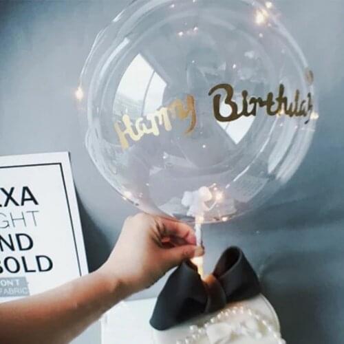 5pcs/set Balloon Sticker for Bubble Ballons Bobo Clear Helium Baby Shower Birthday Party Decoration Wedding Party Props Supplies