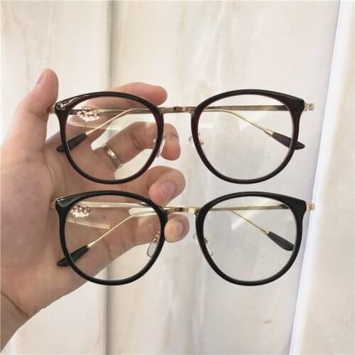 Zilead New Fashion Round Glasses For Women Men Vintage Metal Flat Mirror Optical Spectacles Frame Unisex Vision Care Eyeglasses