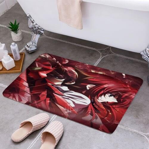 High School DxD Anti-slip Doormat Vacuuming Water Absorbing Kitchen Bedroon Bath Floor Mats Home Entrance Home Decora