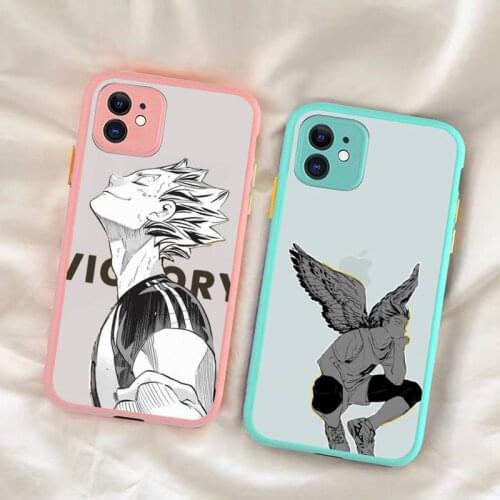 Haikyuu Bokuto Kōtarō volleyball anime Phone Case for iPhone X XR XS 7 8 Plus 11 12 pro MAX Translucent Matte Shockproof Case