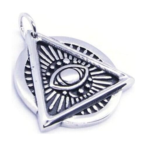 Rany&Roy Newest Eye Cool Pendant 316L Stainless Steel Fashion Band Party Rock God Eye Pendant