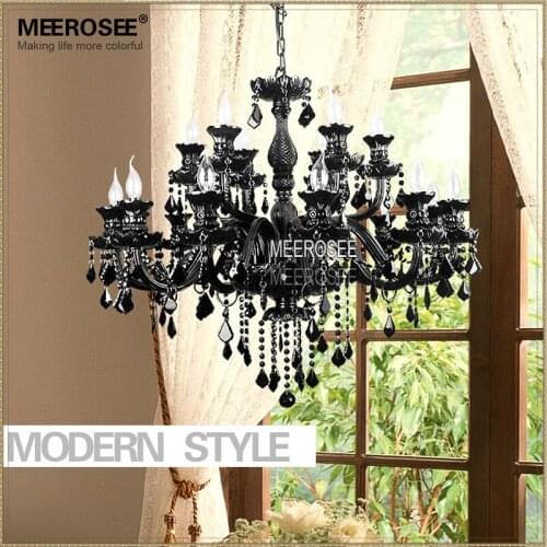 Luxury Chandelier Lighting Quality K9 Crystal Large Black Glass Pendant lampadari Lustres Lamp for Living Room Bedroom Hotel