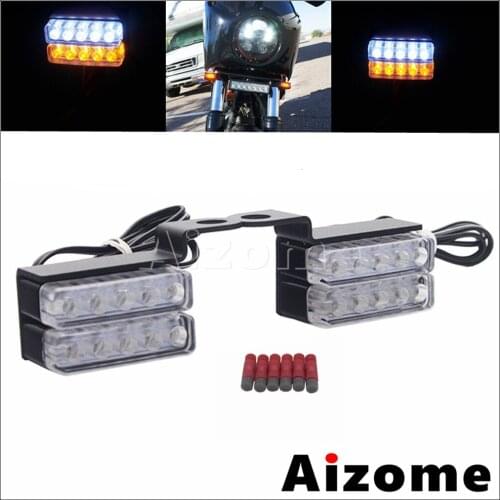 Universal LED Front Rear Turn Signal Rear Brake Tail Lights For Cafe Racer Street Bikes Sport Cruiser Scooter Pit Bikes Custom