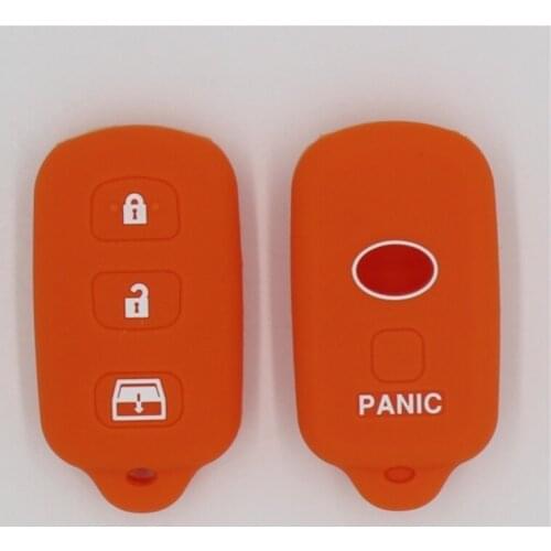 3PC Protective Car Key Bag Cover For Toyota Crown Avensis Verso Prius 3 Button FOB Skin Jacket Case