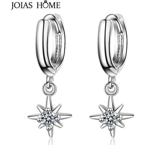 JoiasHome 925 sterling silver earrings new lightning temperament female earrings girl heart fashion match with 23mm party gift