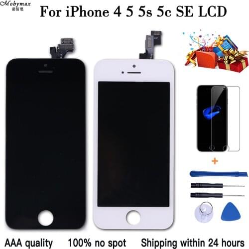 White&Black Lifetime Assurance AAAAA Brand New LCD Display For iPhone 4 4S 5G 5S 5C SE 4'' Touch Screen Digitizer Assembly Gift