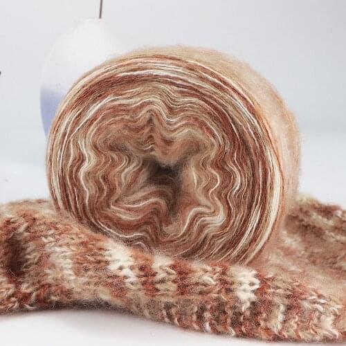 100g/ball Worsted Soft Thin Mohair Yarn Plush Wool Cashmere Yarn Hand Knitting Crochet Thread DIY Shawl Scarf Yarn