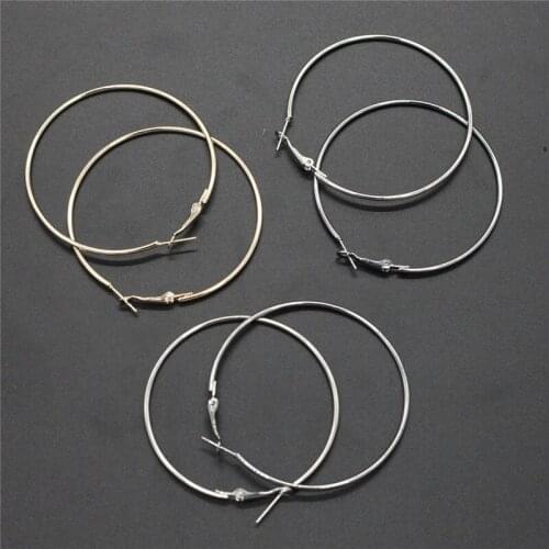 100pcs 6cm Earring Hook Large Ring Large Circle Earrings Pendant DIY Jewelry Finding