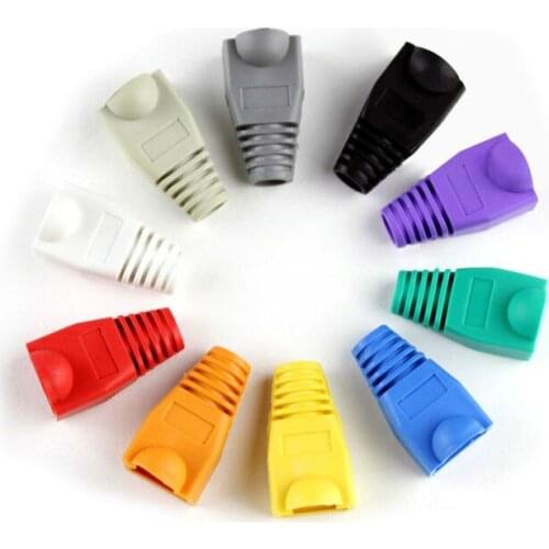 100 pcs Ethernet CAT5 CAT6 RJ45 Strain Plug Cover Boot
