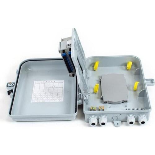 16cores Outdoor Fiber Optic Termination Box ABS material FTTX Fiber Optic Box Splitter Box with 2*SC UPC 1X8 FIber Splitter