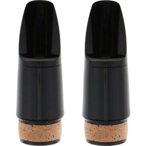 2 Pack Bass Clarinet Mouthpiece Kit Parts for Beginners Students Player Black