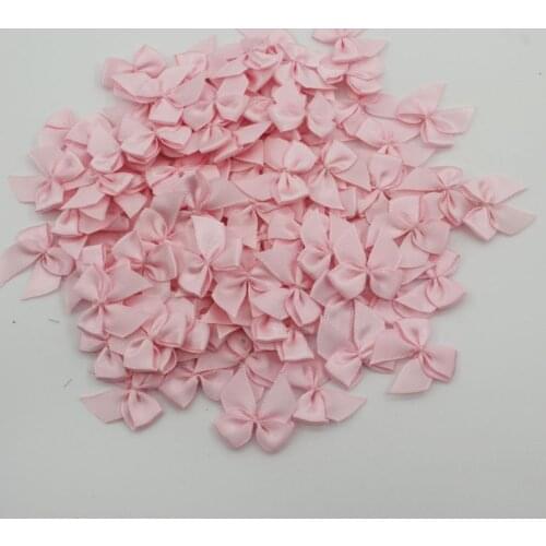 40pcs Cute 2cm Petite Handmade Satin Ribbon Bow For DIY Crafting Baby Girls Hair Clothes Wedding Dress Scrapebooking Accessories