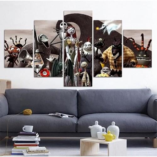 5 Piece Wall Art Canvas Anime Manga Posters Demon Figure Pictures And Prints Modern Home Decor Living Room Decoration Paintings