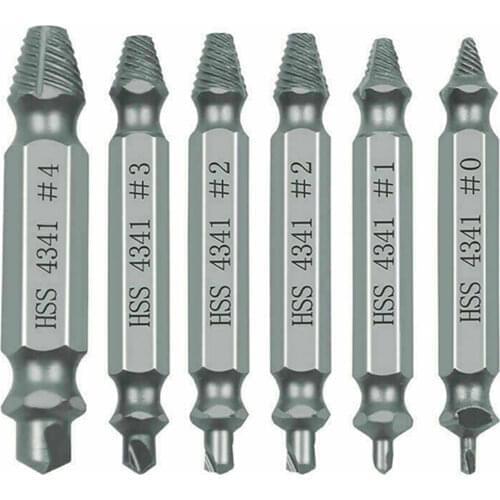 6pcs Screw Extractors 6pcs Broken Screw Extractors Set Stripped Damaged Screw Remover Tool