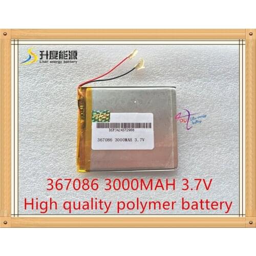 Brand new battery 367086 3.7V 3000mAh Lithium Tablet polymer battery with Protection Board For Tablet PC U25GT Free Ship