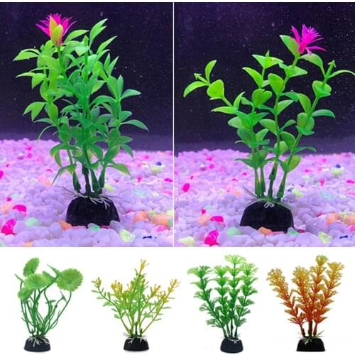 1Pc Artificial Plastic Water Plant Grass Aquarium Decorations Plants Fish Tank Grass Flower Ornament Decor Aquatic Accessories