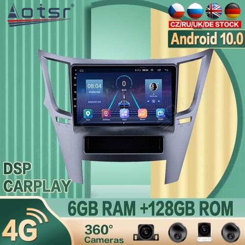 For Subaru Outback 4 legado 5 2009-2015 Android Car radio Player GPS Navigation 360 Camera Auto Stereo Multimedia Carplay 4G SIM