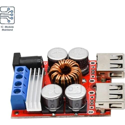 DC-DC 8V 35V To 5V Car Charging Board 8A/10A Phone Step Down Buck Converter Power Supply Module 2/4 Port USB Voltage Regulator