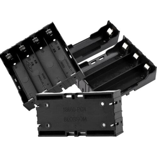 DIY ABS 18650 Power Bank 1X 2X 3X 4X 18650 Battery Case Battery Storage Box Case 1 2 3 4 Slot Batteries Container Wire Lead