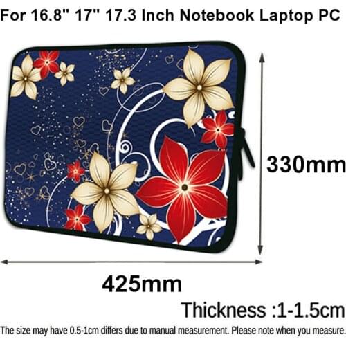Colorful Neoprene Zipper Laptop 17.3 Inch Bag 2020 The Most Popular Women Notebook Case 16.8 17 Inch Sleeve Computer Cover Pouch
