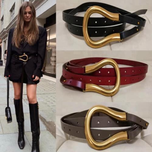 Deepeel 2*123cm Women Fashion Leather Cummerbunds Belt Double-layer Corset Metal Buckle Female Decoration Luxury Dress Waistband