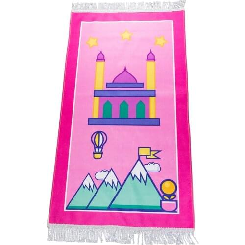 Kids Children Prayer Mat Islamic Muslim Prayer Carpet Rug tapis de priere Islam Soft Eid RugsTassel Decor Sajda Gift Sajadah
