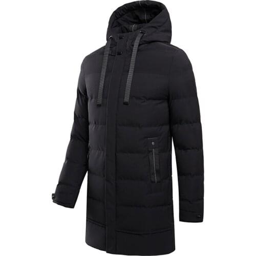 Long coat mens winter jacket mens hooded cotton padded jacket jacket mens fashion casual jacket 4XL