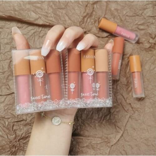 FAICCIA 3PCS/SET Liquid Blush Velvet Matte Blusher Facial Pigment Lasting Natural Cheek Blush Face Contour Brightens Makeup