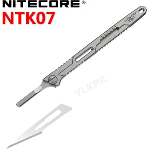 Nitecore NTK07 titanium alloy integrated knife, made of titanium alloy TC4 using CNC technology, lightweight and easy to carry