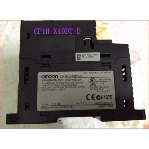 Used Original CP1H-X40DT-D CP1H PLC Controller CPU for Omron Sysmac 40 I/O Transistor 24V Encoder Pulse Counter