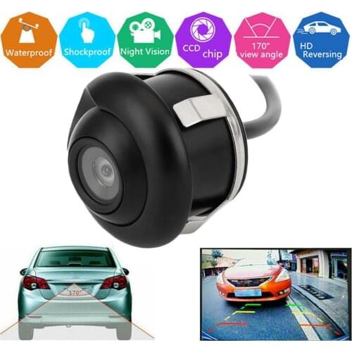 360 Degree HD CCD Car Rear View Camera Reverse Night Vision Backup Parking Camera IP67 Waterproof Wired Vehicle Camera