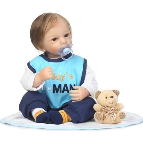 55cm Reborn Doll with Soft Real Gentle Touch Collection Lifelike Baby Doll Vinyl Silicone Doll for Childrens Gift