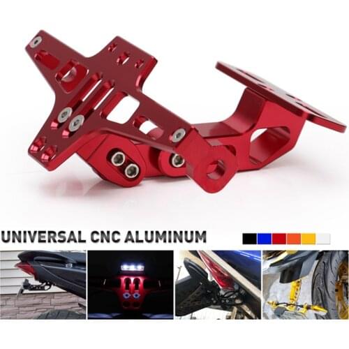 Motorcycle LED License Plate Holder Accessories Support Plaque Moto Bracket Frame aluminum For YAMAHA R1 R3 FZ6 MT-07 MT-09 MT10
