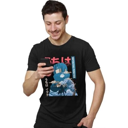 Male Anime Manga T Shirt Short Sleeves Cotton Tshirt Handsome T-shirt Graphic Simwill Tee Tops Loose Fit Clothing