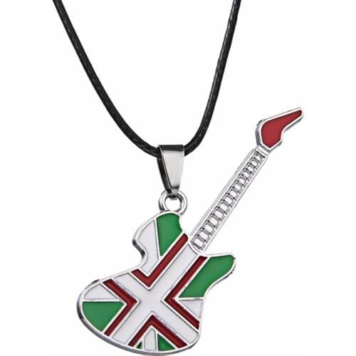 Rinhoo Fashion Guitar Necklace & Pendant Hip Hop pendentif Punk Rock Music Jewelry Stainless Steel Mens necklace wholesale