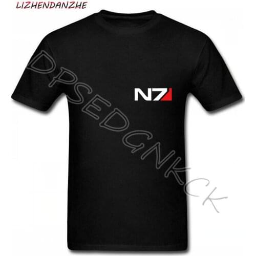 N7 Mass Effect 3 T Shirt Men Systems Alliance Military Emblem Game Tee T-Shirt Cotton Men Free Shipping Wholesale t shirt 0120