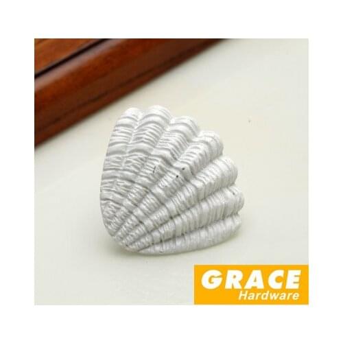 Shell Ocean Marine Coat Resin Handle Pastoral Kids Home Furniture Cartoon Drawer Cabinet Knobs