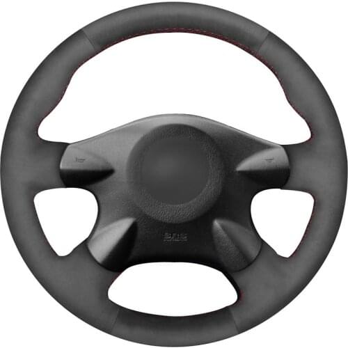 DIY Personalized Super Soft Black Suede Car Steering Wheel Cover For Nissan Almera N16 Pathfinder Primera XTrail 2001-2006