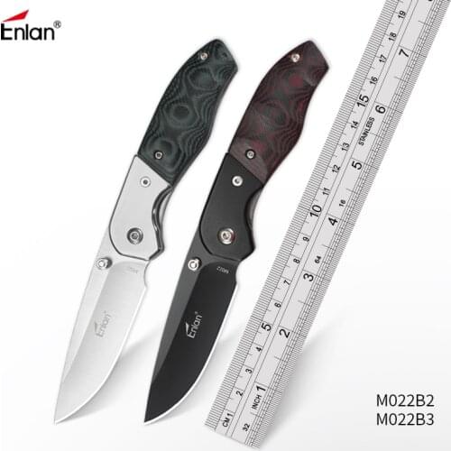 ENLAN Tactical Hunting Knife Outdoors Camping Survival Knives Multi EDC Tool , Satin / Black Blade Dropshipping