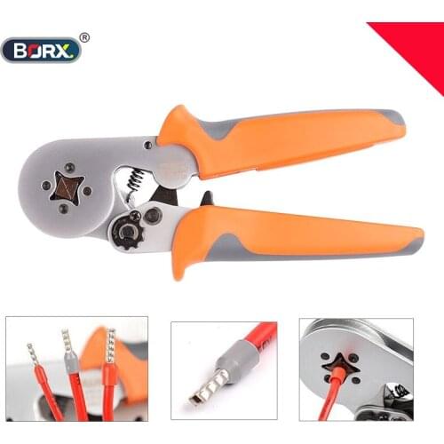 Tube type insulated termoinal cold press pliers portable insulating sleeve crimping tool for four side and hexognal crimper