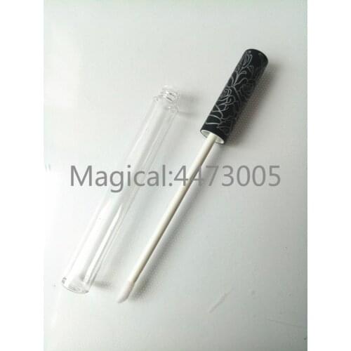 50pcs 9ml Rose Slim Lip Gloss Tube with Black Cap Empty Plastic Lipstick Container DIY Clear Lip Balm Refillable Bottle