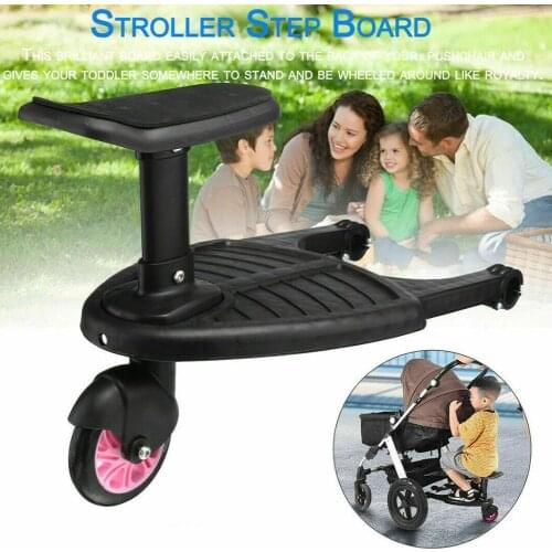 Universal Fashion Children Stroller Pedal Adapter Second Child Auxiliary Trailer Twins Scooter Hitchhiker Kids Stand Board