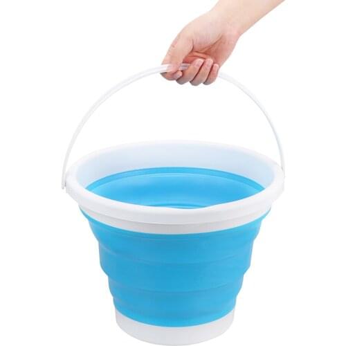 Car Wash Bucket for Tourism Outdoor Fishing Promotion Camping Portable Save Space Round Bathroom Kitchen Bucket Foldable Bucket
