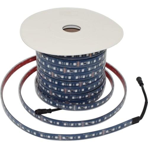 Waterproof IP68 20Meters 65.5FTs per Roll SPI RGB LED Pixel Strip DC24V 60LEDs10Pixel/M NightClub Stage Building Facade Lighting