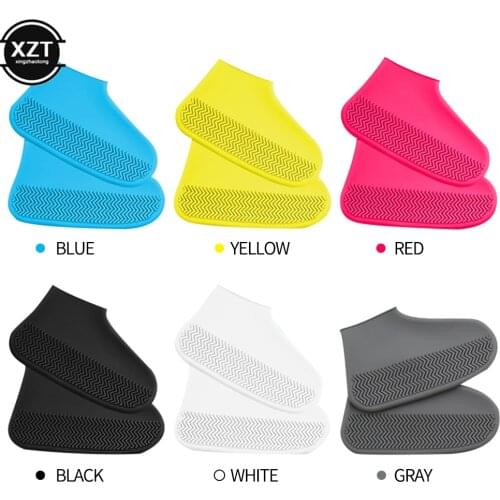 Waterproof Shoe Cover Silicone Rain Boots Cover Unisex Shoes Protectors Transparent Non-Slip Rainproof Shoe Cover Suit Reusable