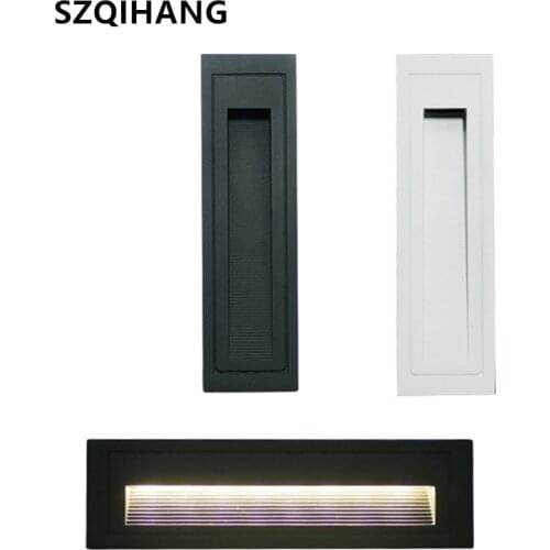 Waterproof Outdoor lighting Led Stair Step Lamp 220V 6W/10W Recessed Wall Corner Light Landscape Pathway stairway LED Footlight