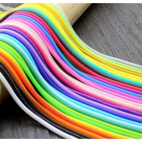 Hoqueen 1000pcs Spring Charging Cable Protector Rope 60CM Spiral Cable Wrap Cable Winder For Mobile Phone