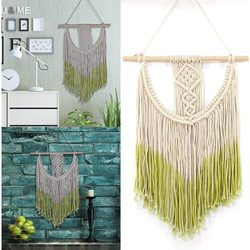 2018 Newest Bohemian Art Handmade Tapestry Macrame Woven Wall Hanging Tapestry Wedding Decor DIY