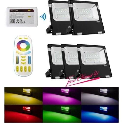 2021Hot 2.4G Milight 10W 20W 30W RGB+CCT Wifi / 4-Zone Remote Control LED Floodlight New
